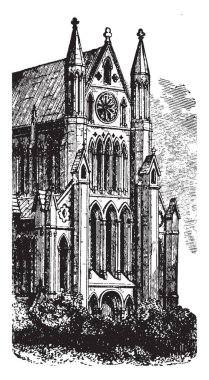 Beverley Minster İngiltere Kilisesi bucak kilisede olduğunu. İngiltere'de, vintage çizgi çizme veya oyma illüstrasyon en büyük parish Kilisesi biridir.