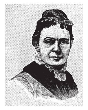 Lucretia Garfield, 1832-1918, 20 ilk Amerika Birleşik Devletleri, vintage çizgi çizme veya oyma illüstrasyon kadındı