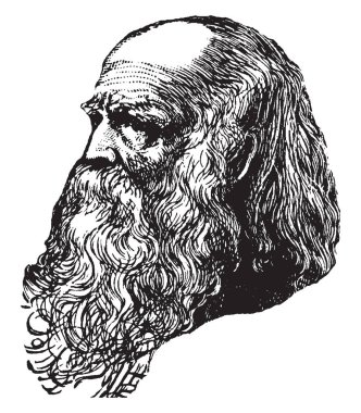 William Cullen Bryant, 1794-1878, o ilk Amerikan şair, gazeteci ve New York evening Post'un, Thanatopsis, vintage çizgi çizme veya oyma illüstrasyon yazarı Editör yapıldı.
