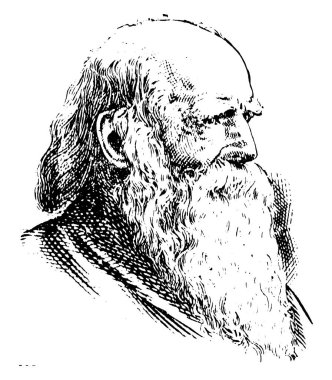 William Cullen Bryant, 1794-1878, o ilk Amerikan şair, gazeteci ve New York evening Post'un, Thanatopsis, vintage çizgi çizme veya oyma illüstrasyon yazarı Editör yapıldı.