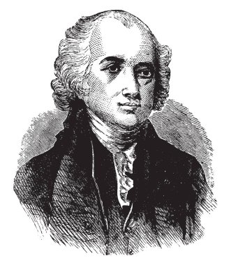 James Madison, 1751-1836, o bir devlet adamı ve dördüncü Cumhurbaşkanı Amerika Birleşik Devletleri üzerinden 1809 1817, vintage çizgi çizme veya oyma illüstrasyon yapıldı.