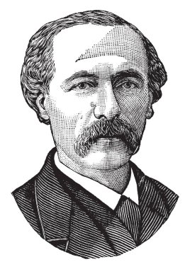 James Redpath, 1833-1891, o Amerikalı bir gazeteci ve kölelik eylemci, vintage satır çizim veya gravür illüstrasyon
