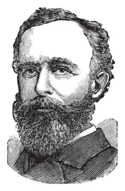 Edward Sylvester Morse, 1838-1925, o bir Amerikalı zoolog ve Oryantalist, vintage çizgi çizme veya oyma illüstrasyon yapıldı.