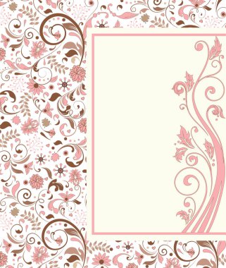 vektör illüstrasyonu, çiçek elementli duvar kağıdı