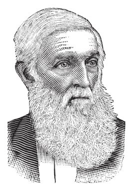 George Bancroft, 1800-1891, bir Amerikalı tarihçi ve devlet adamı, Amerika Birleşik Devletleri, vintage çizgi çizme veya oyma illüstrasyon onun tarihinin ünlü biriydi