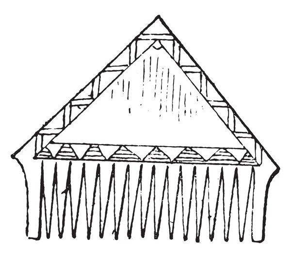 Гребень Винтажная Гравированная Иллюстрация Частная Жизнь Античной Семьи 1881 — стоковый вектор