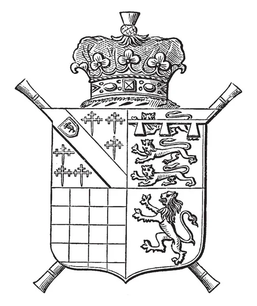 Das Wappen Des Herzogs Von Norfolk Ist Ein Wappenschild Eine — Stockvektor