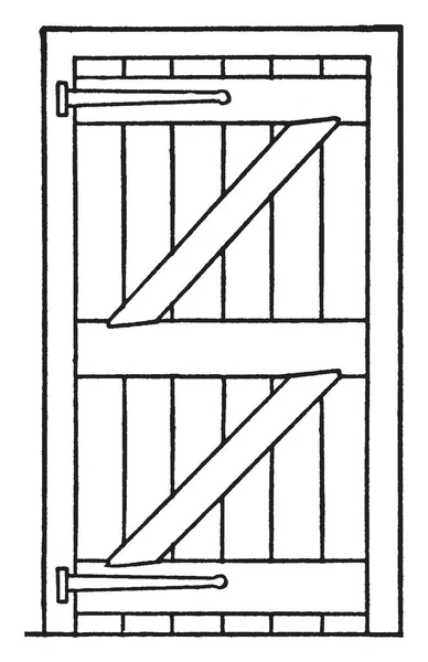 Esta Ilustración Representa Puerta Con Bordes Arriostrada Que Similar Las — Archivo Imágenes Vectoriales