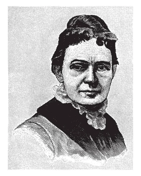 Wyprzedaży 1832 1918 Była Pierwsza Dama Stanów Zjednoczonych Vintage Rysowania — Wektor stockowy