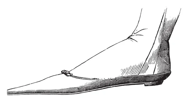 Boot Nádherný Jeden 1795 Vintage Ryté Ilustrace Průmyslové Encyklopedii Lami — Stockový vektor