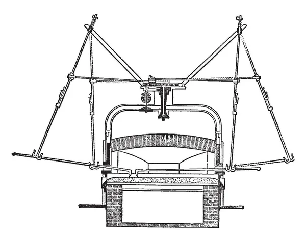 Diese Illustration Stellt Die Mechanische Funktion Von Gesindel Vintage Linienzeichnung — Stockvektor