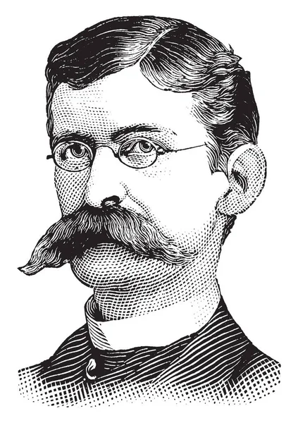 Samuel White Small 1851 1931 Foi Jornalista Evangelista Metodista Proibicionista — Vetor de Stock