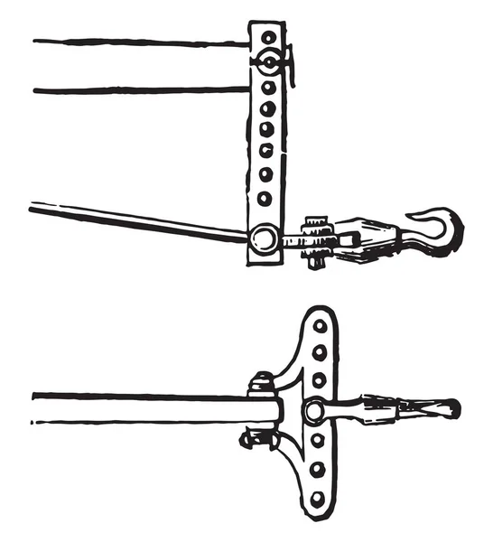 標高と計画のカリー レギュレータ ヴィンテージには 図が刻まれています 産業百科事典 1875 — ストックベクタ