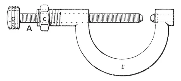 Questa Illustrazione Rappresenta Limite Regolabile Gage Linea Vintage Disegno Incisione — Vettoriale Stock