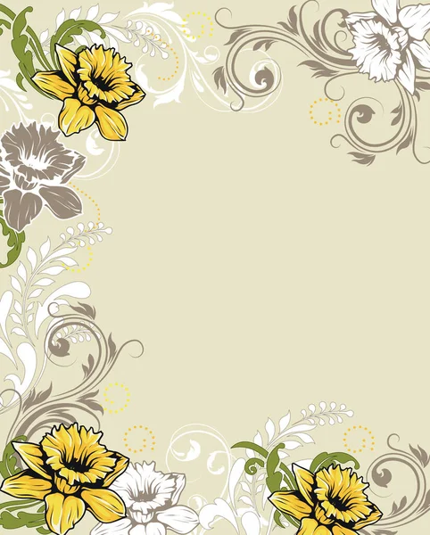 Fond Floral Vintage Coloré — Image vectorielle