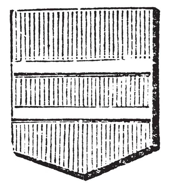 Щит Показ Barrulet Може Бути Використаний Опису Подвійний Барів Vintage — стоковий вектор