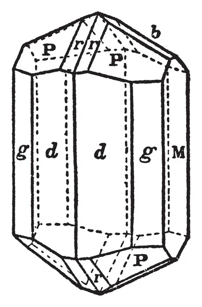 Diagram Represents Goethite Vintage Line Drawing Engraving Illustration — Stock Vector