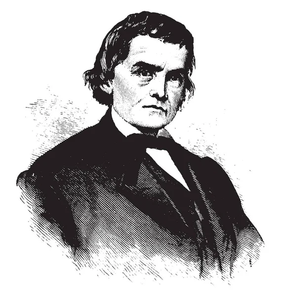 Alexander Stephens 1812 1883 Fue Político Estadounidense Vicepresidente Los Estados — Vector de stock