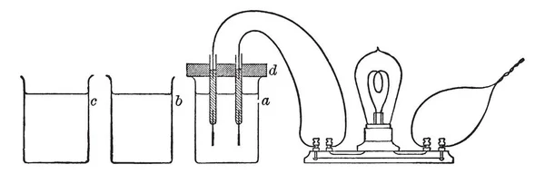 Diagram Över Ledningsförmåga Test Vintage Linje Ritning Eller Gravyr Illustration — Stock vektor