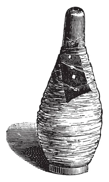 트림된 스티어링 트위스트 빈티지 새겨진된 1875 — 스톡 벡터