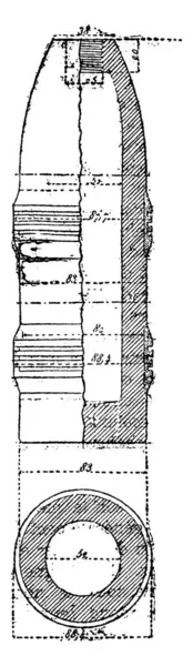 Projetiles Tiene Cordones Plomo Ilustración Grabada Vintage Enciclopedia Industrial Lami — Archivo Imágenes Vectoriales