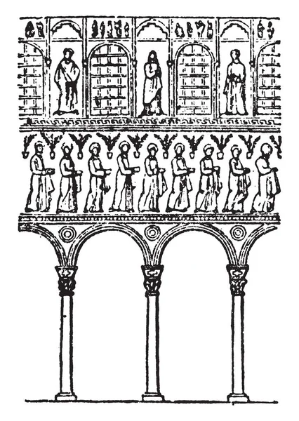 Łuki Linare Apol Nuovo Ravenna Apol Arch Łuki Architektura Czystego — Wektor stockowy