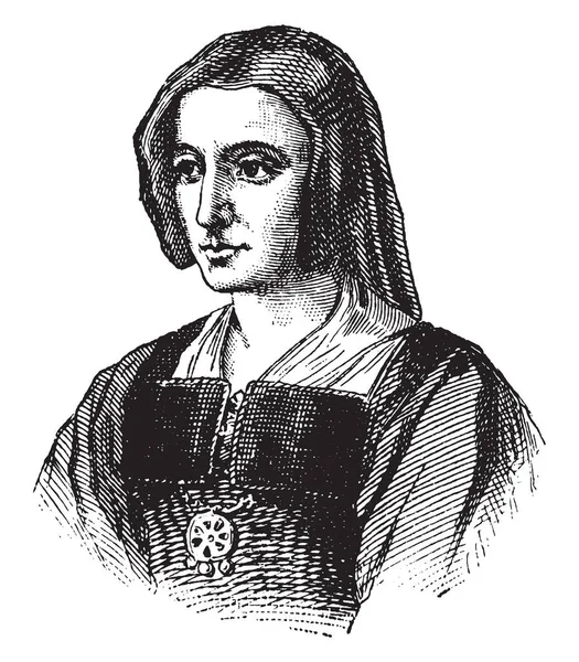 Catalina Aragón 1485 1536 Fue Reina Inglaterra 1509 1533 Princesa — Archivo Imágenes Vectoriales