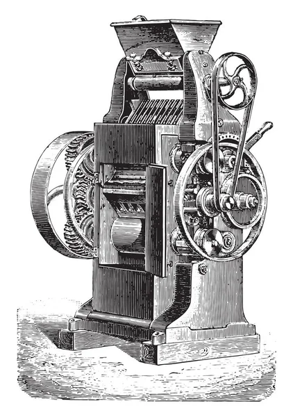 Wandler Komplettsystem Drei Zylinder Vintage Gravur Industrieenzyklopädie Lami 1875 — Stockvektor