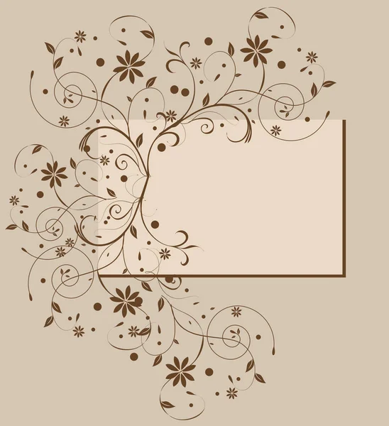 Fond Floral Vectoriel Avec Place Pour Votre Texte — Image vectorielle