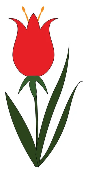 Een bloem met rode en bruine bloemblaadjes vector of kleur illustratie — Stockvector