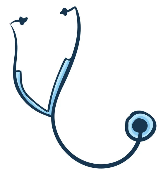 Blue stethoscope vector illustration on white background — Stock Vector