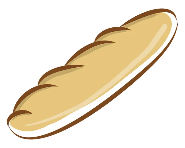 Einfache Vektorillustration eines französischen Baguettes auf weißem Backgro — Stockvektor