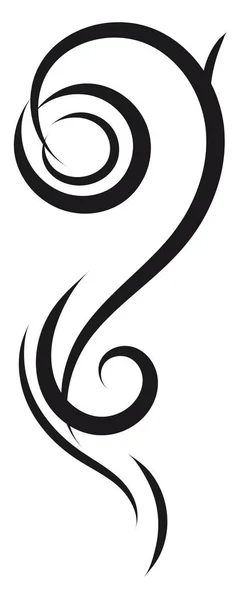 Sketsa tato hitam putih sederhana dari tanda horoskop leo vecto - Stok Vektor