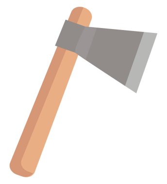 Beyaz arka plan müziği üzerinde çelik bıçak illüstrasyon renk vektör ile Axe