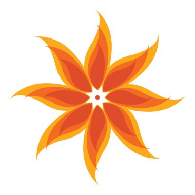 Sarı yaprakları vektör veya renk illüstrasyon ile çiçek