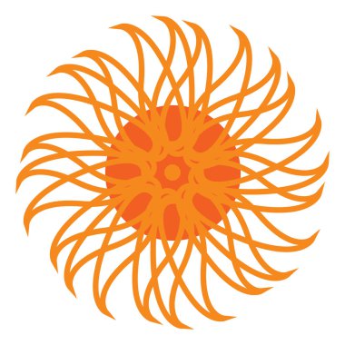 Sarı çiçek şekli tasarım vektör veya renk illüstrasyon