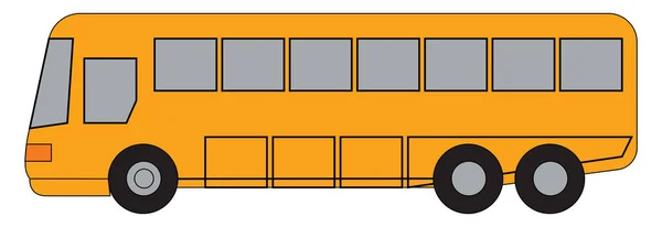 Rode en zwarte Double Decker Bus vector of kleur illustratie — Stockvector