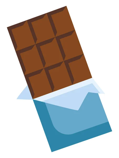 Twee in één chocolade staaf vector of kleuren Illustratie — Stockvector