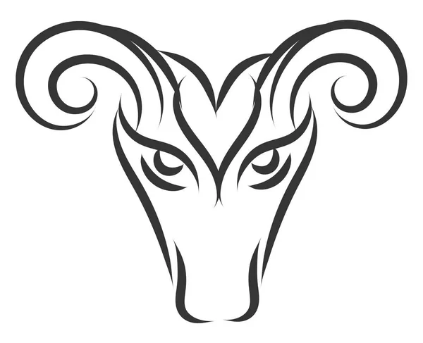 Signo do zodíaco de aries ilustração vetor de cores em branco backgrou — Vetor de Stock