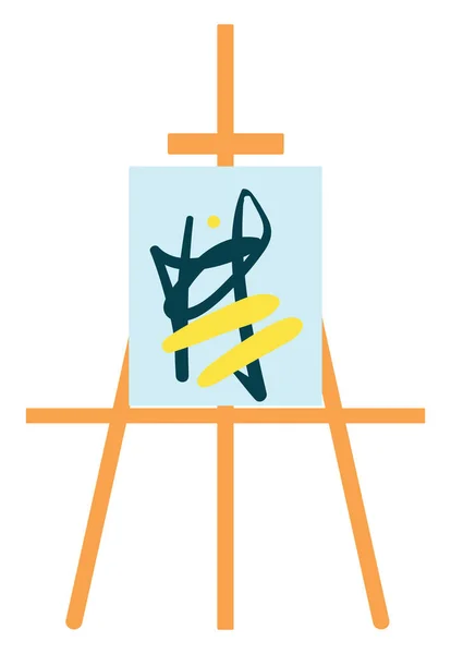 Easel de suporte de pintura com vetor de cor de pintura abstrata no whit — Vetor de Stock