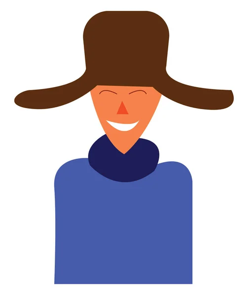 Homme heureux dans des vêtements chauds d'hiver vecteur ou illustration de couleur — Image vectorielle