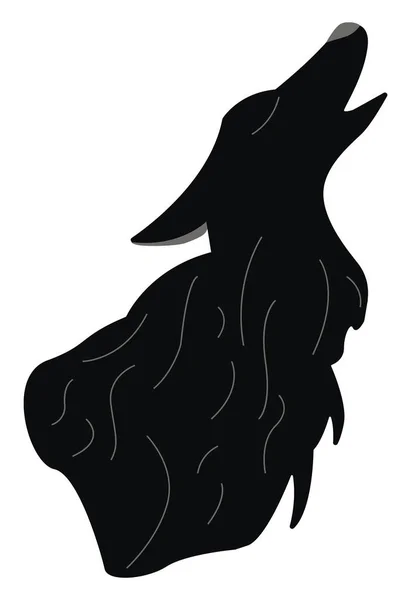 Un vecteur de loup hurlant ou une illustration couleur — Image vectorielle
