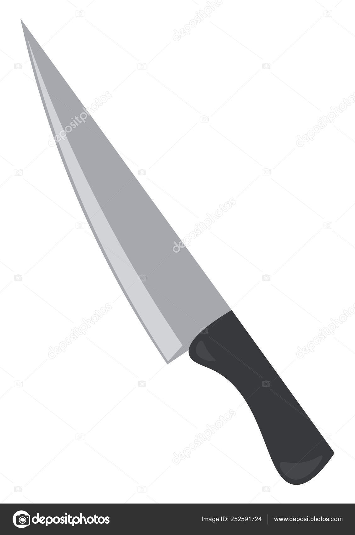 A sharp kitchen knife vector or color illustration Stock Vector by  ©Morphart 252591724, image size:1128x1700