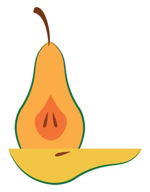 Bir armut meyve vektör veya renk illüstrasyon hizmet etmek için hazır