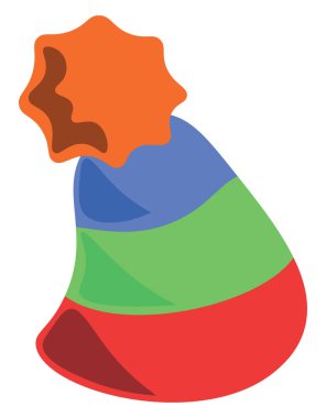 POM vector veya renkli Illustration ile renkli kış kapağı