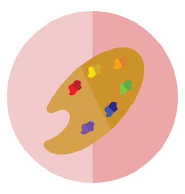 Renkli bir resim paleti vektör veya renk illüstrasyon