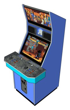 Bir multiplayer videogames vektör veya renk illüstrasyon