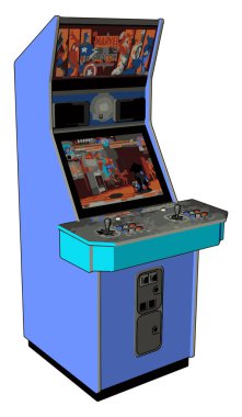 Eylem video oyun oyuncu vektör veya renk illüstrasyon