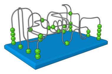 Öğrenme vektör veya renk illüstrasyon ile renkli oyuncak