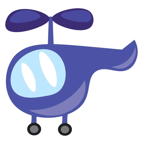Een blauwe speelgoed helikopter voor de kinderen vector of kleur illustratie — Stockvector